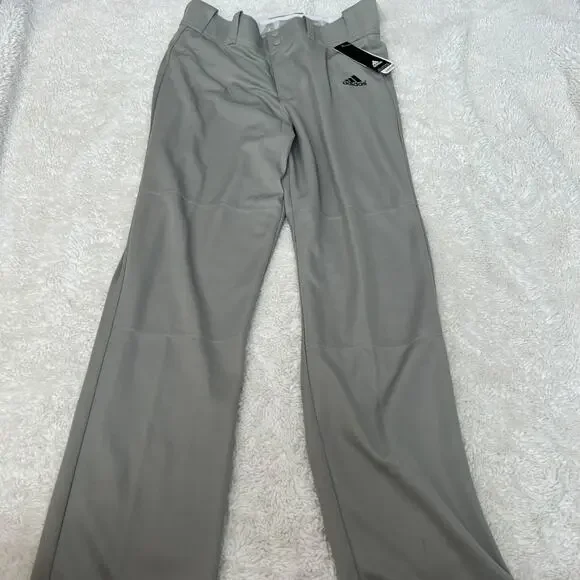 NWT Adidas Men Triple Strip Grey Baseball Pants M Athleisure Luxe Casual Workout - Picture 2 of 8